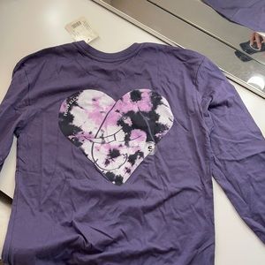 Ivory Ella Long sleeve graystone tie dye heart